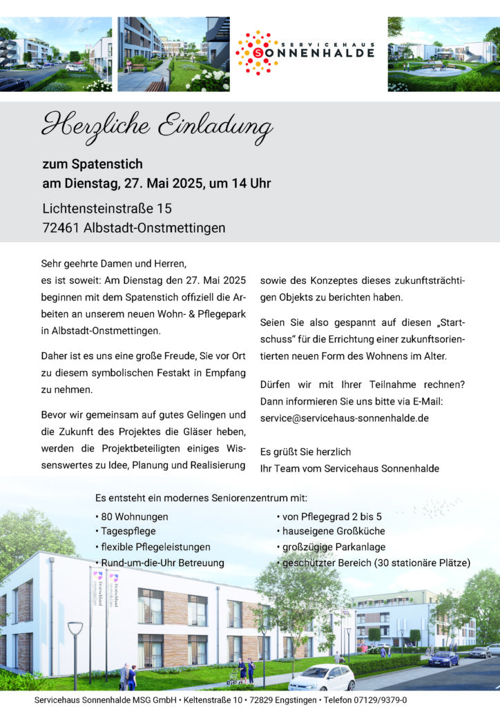 Einladung Sptenstich