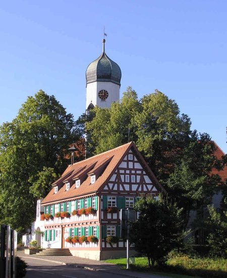 Westerheim Dorfansicht mit Kirche